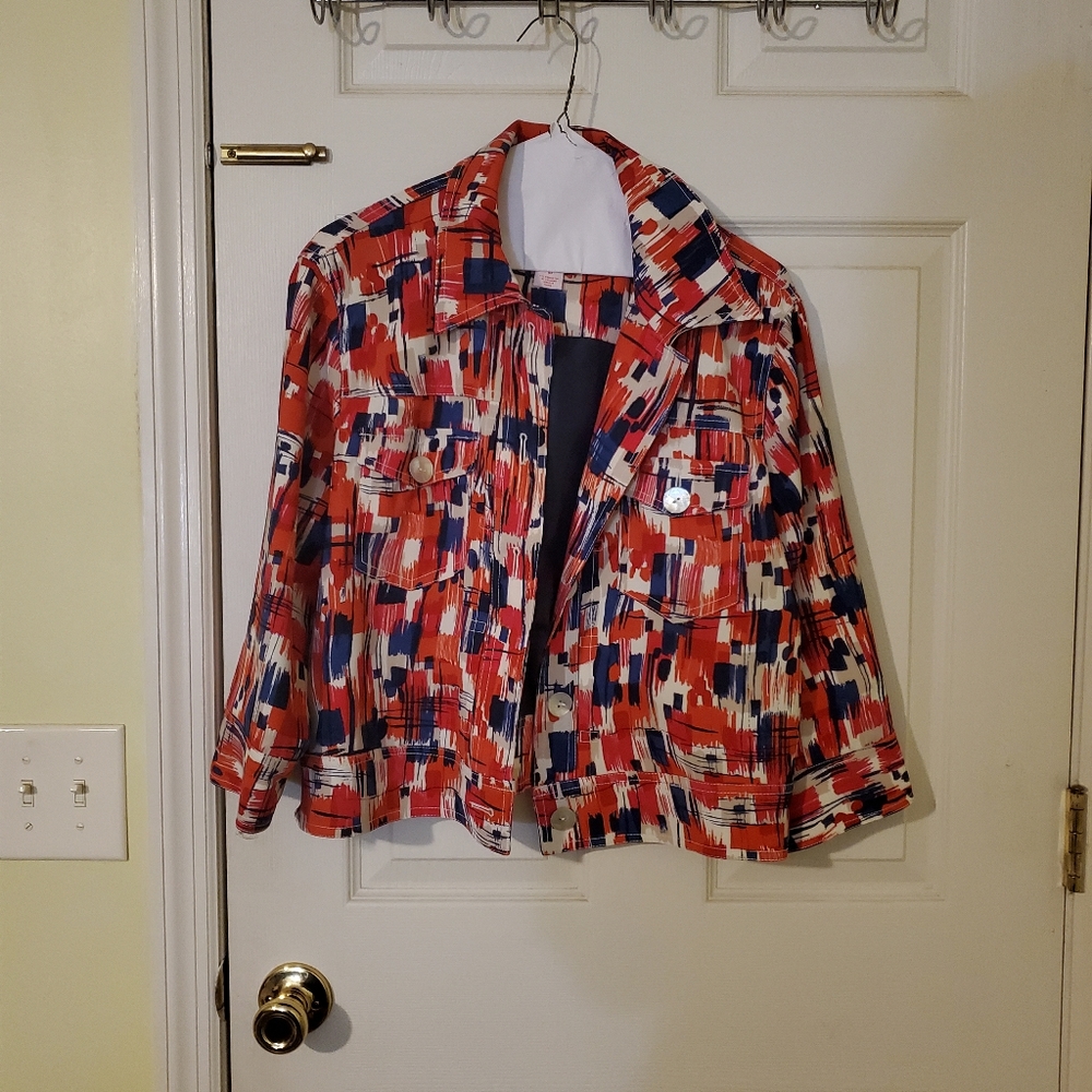 Super cute print suit jacket